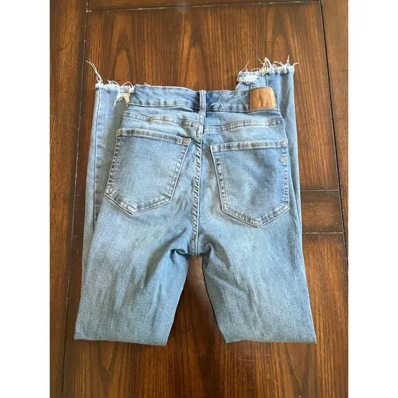 Aeropostale Distressed Ankle Legging Denim Jeans 0 Skinny Jeggings Ripped High R - Picture 6 of 11